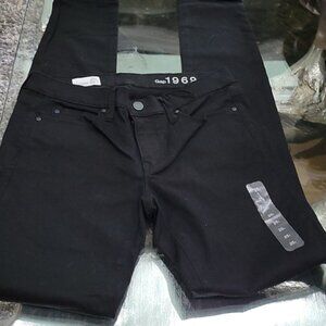 NEW 25L Gap 1969 Black Legging Jean Skinny Jeans Denim 25 Long Tall